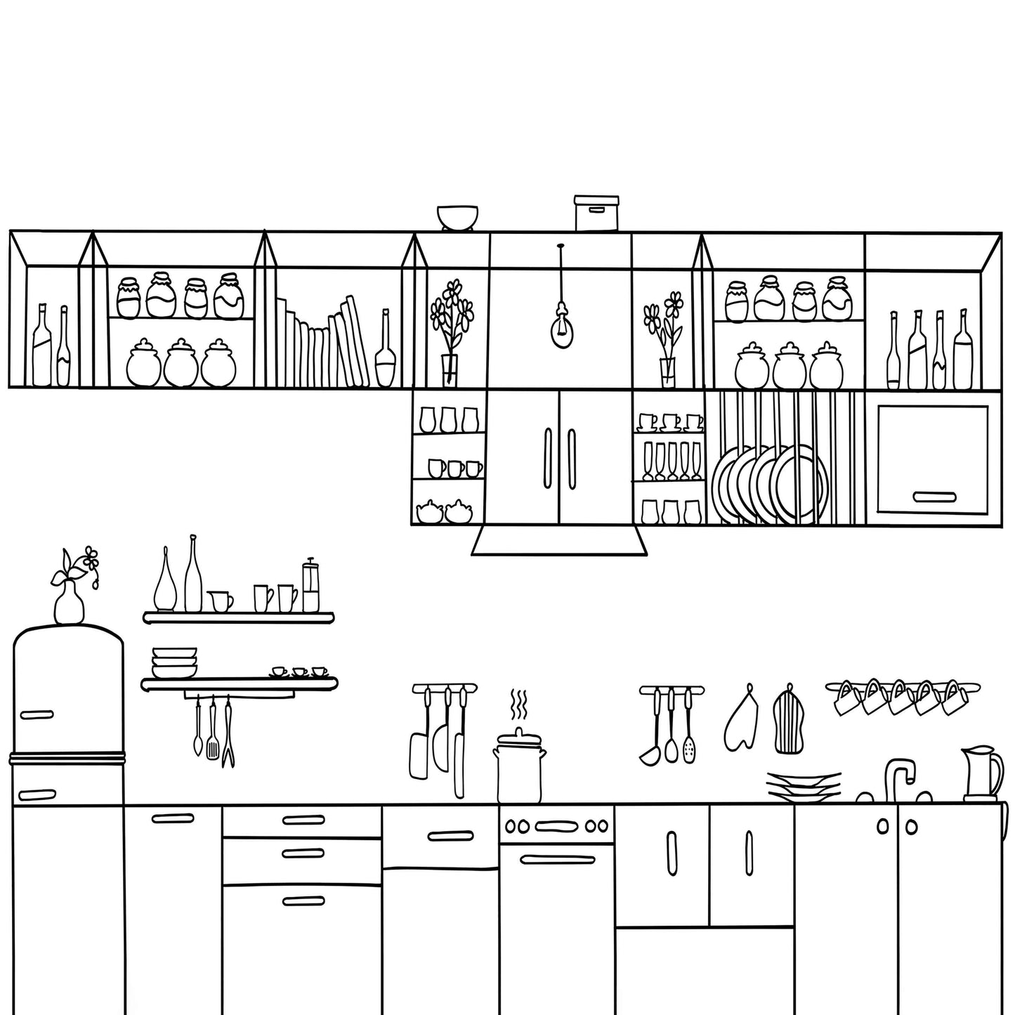 culinary lines(black and white) ( zha 178 )