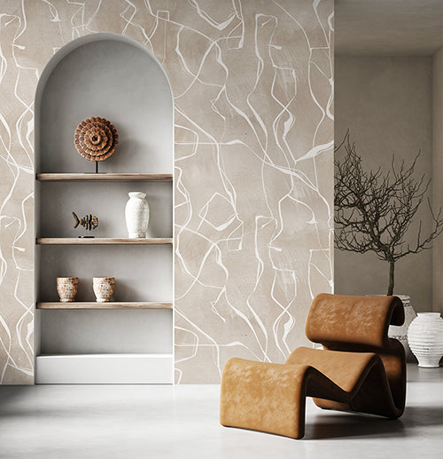 Earthen Scribble(Beige) ( ZHA 179 )
