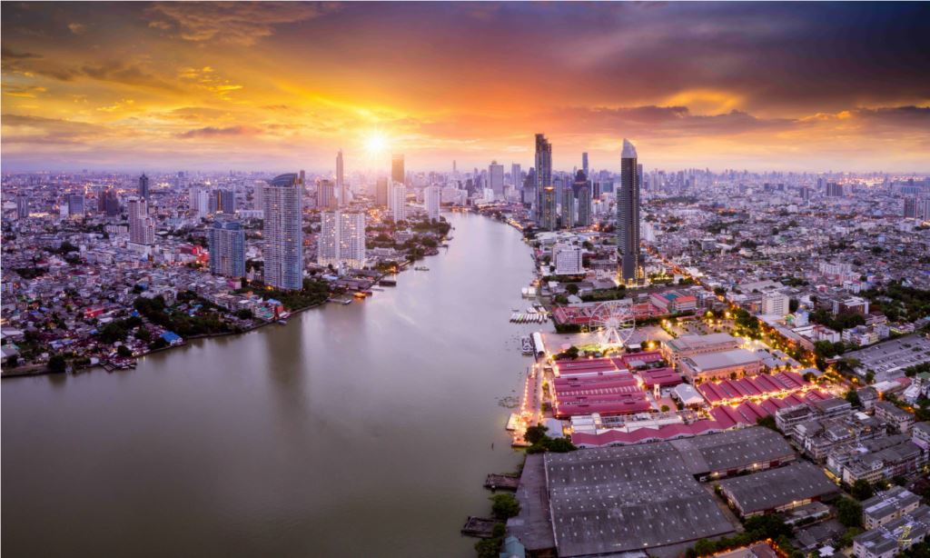 Bangkok City Skyline Wallpaper Sunrise In Thailand